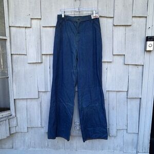 RD Simpson Wide Leg Denim Jeans Vintage High Waisted Blue Bell Bottoms Women